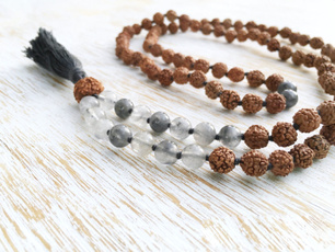 prayernecklace, Yoga, 108malabead, quartznecklace