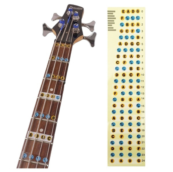 bass guitar note stickers