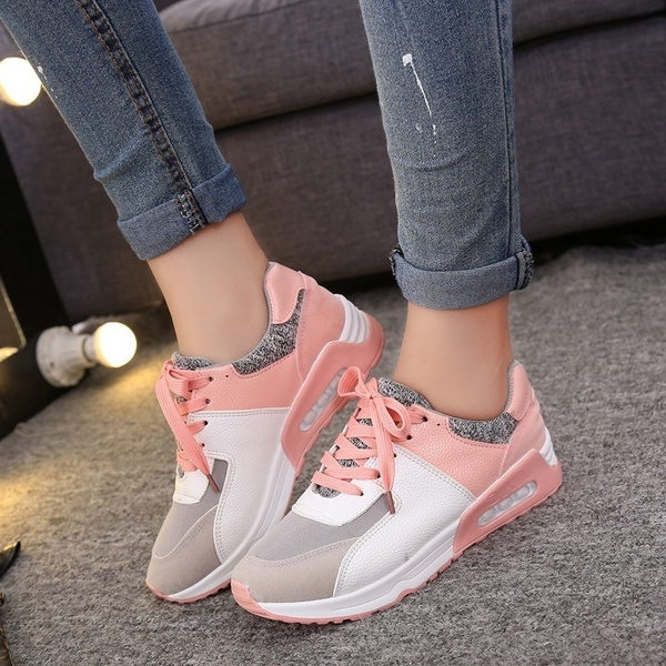 Fashion 2017 Women's Flat Casual Shoes Breathable Increased Within | Wish