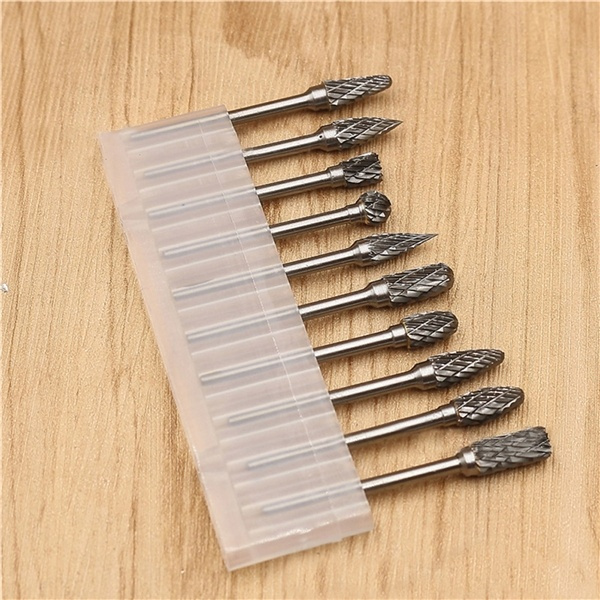 Tungsten Carbide Burr Rotary Cutter Files Set CNC Engraving CED Wish
