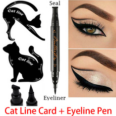 Winged Eyeliner Stamp Waterproof Makeup Cosmetic Eye Liner Pencil Black Liquid