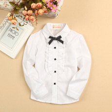 Turn-down Collar, School, white shirt, bow tie
