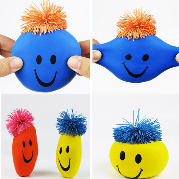 Moody Smiley Face Stress Ball Stretchy Squishy Moulding Dough Fidget Toy 