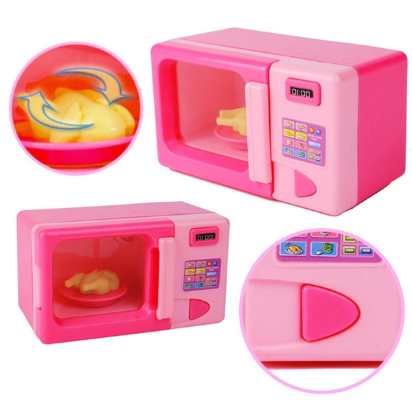 Simulation Microwave Oven Kitchen Toys Elay Educational Mini Cute Play  House Role Playing Toy Christmas Gifts For Girls
