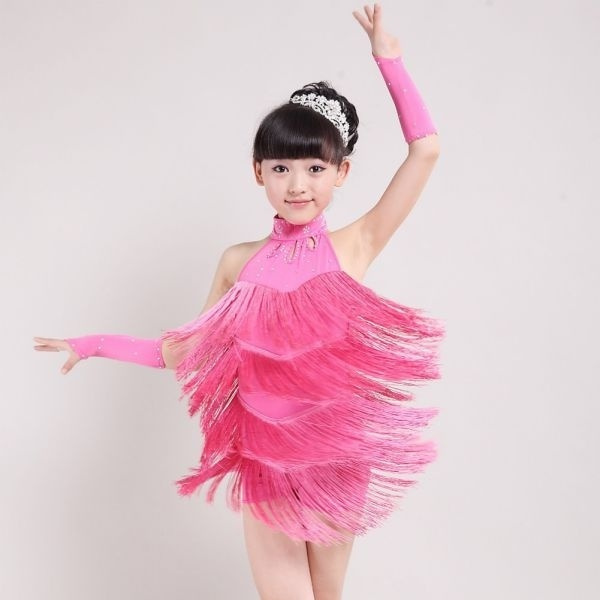 Children Girls Professional Latin Dance Dress Ballroom Dance Competition Dresses  Kids Modern Waltz/tango / Cha Cha Costumes