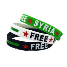 wristbandbracelet, syriaflag, rubberwristband, Gifts