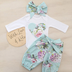 Baby, bowknot, Baby Girl, Floral print