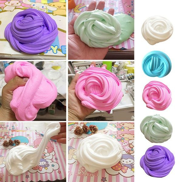Diy Cotton Squeezed Barrel O Slime Toy Slime Playdough Magnetic Rubber Mud Polymer Clay Toys For Kids Wish