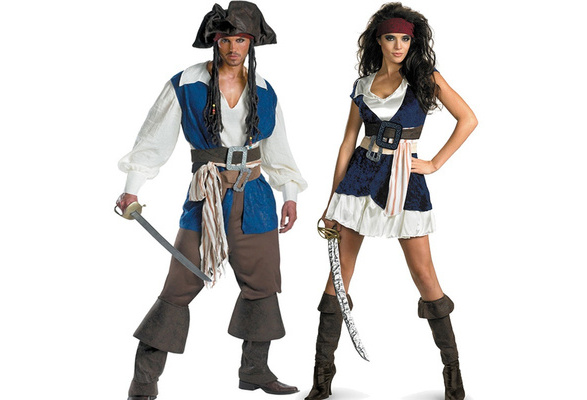 Mens Halloween Pirate Vampire Costume For Cosplay Carnival Masquerade Party  