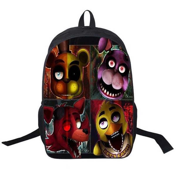  Five Nights At Freddy's Characters School Backpack, FNAF Chica  Foxy Bonnie