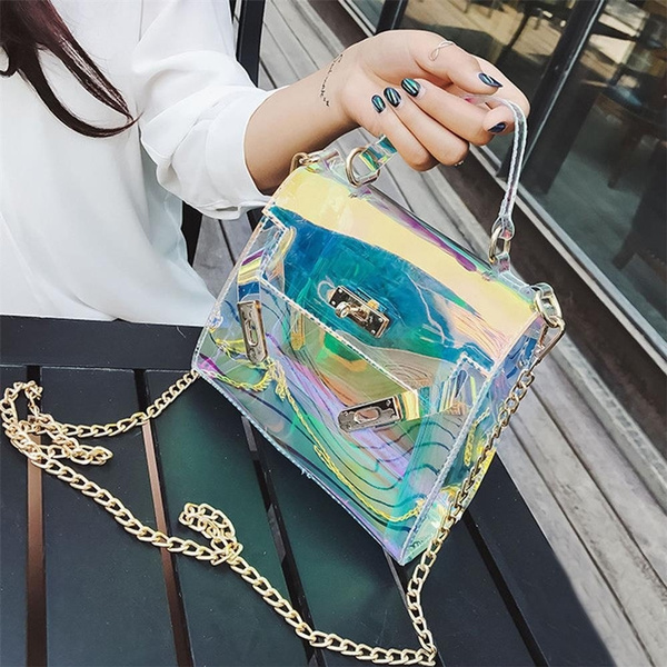 Women's Shoulder Bag - Transparent Tote Bag