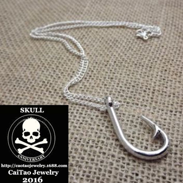 fishing hook necklace, fish hook necklace, hunting accessories