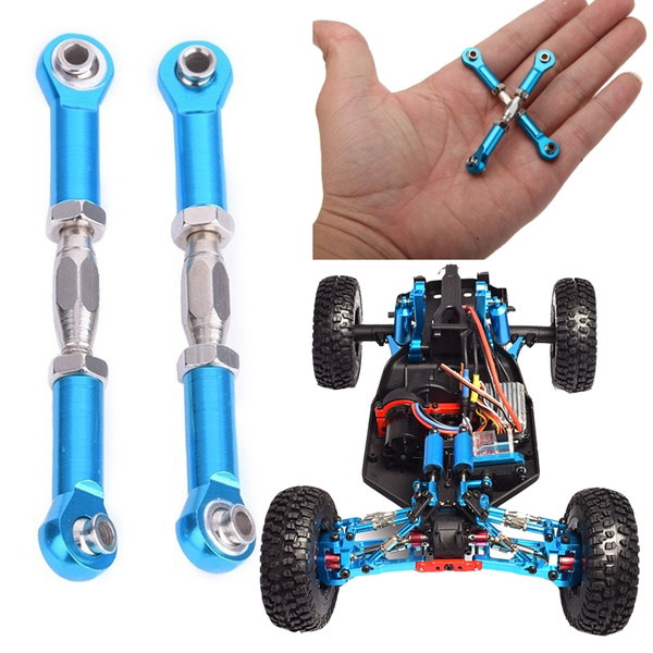 2PCS RC Steering Rods Steering Linkage Rods Aluminium Alloy RC Accessory Blue 