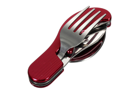 Spoon 3 in 1 Outdoor Picnic Gadget Fork Utensil Cutlery Camping Multi Tool CDIY