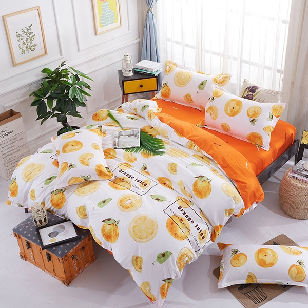 orange fruit duvet cover