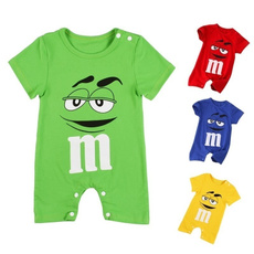 Baby Boy Romper Short Sleeve Cotton Jumpsuit Cartoon Printed Baby Rompers Overalls Newborn Baby Boy Girl Clothes