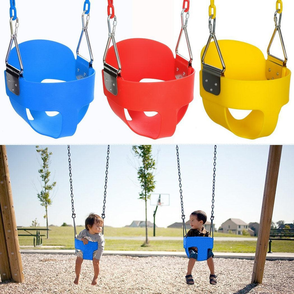 Playground Full Bucket Swing Seat Outdoor Play Kids Toddler Backyard w/ Chain 