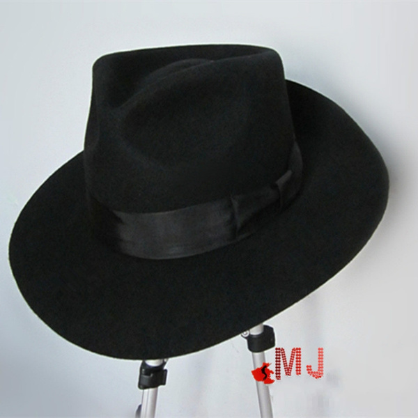 Michael Jackson Billie Jean Name Black FEDORA Wool Hat Trilby Collection For Performance Party Show Imitation Gift | Wish
