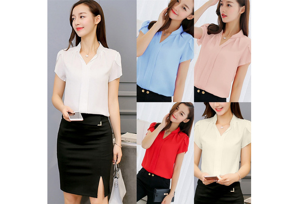 chiffon formal shirts for ladies