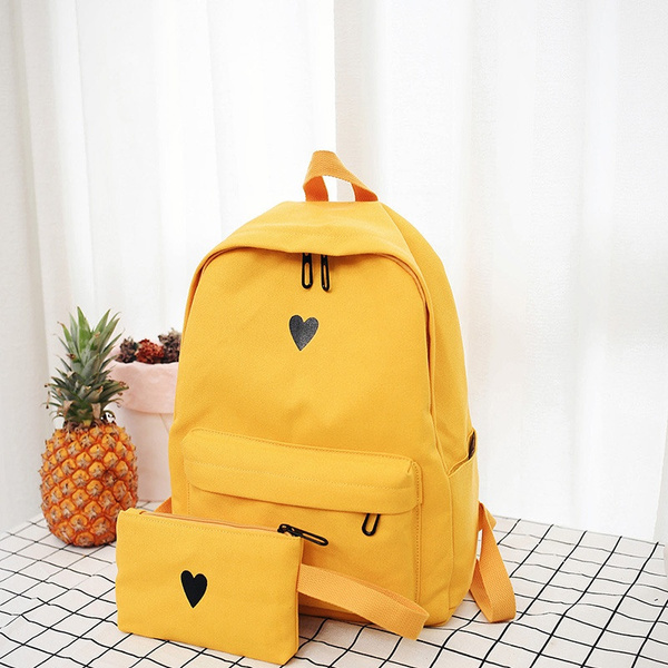 yellow backpack for school