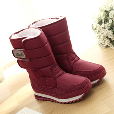 2017 Women's High-end Snow Boots Waterproof Anti-skid Thicken Wool Boots Plus Size