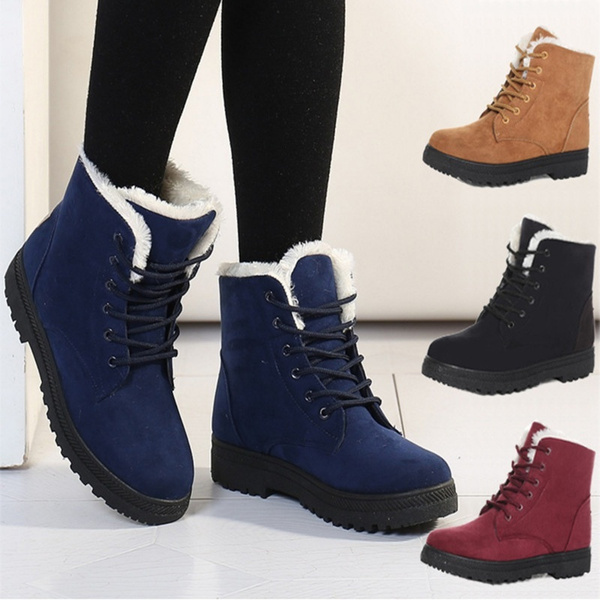 Ankle Snow Boots Stylish Winter Shoes 