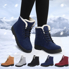 ankle boots, Plus Size, fur, Winter