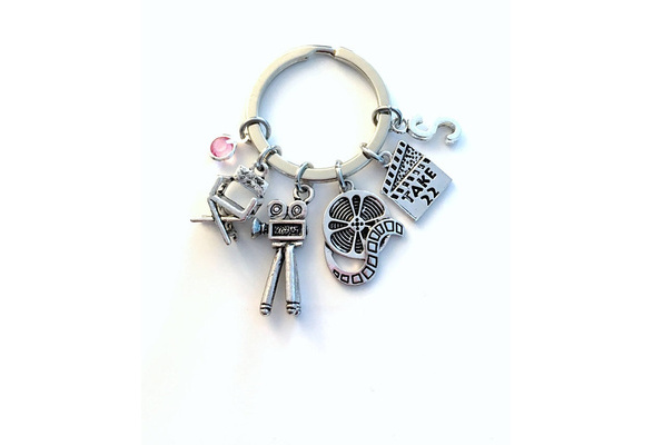 Film Reel Keychain, Film Reel Key Ring, Movie Buff Keyring, Initial Keychain,  Personalized Keychain, Custom Keychain, Charm Keychain, 138 -  Canada