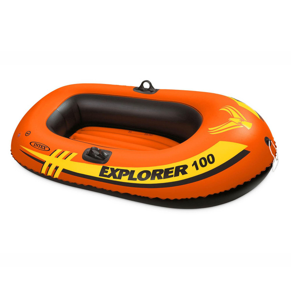Intex Explorer 100 1 Person Youth Size Pool Lake Inflatable Raft Row Boat Orange Wish