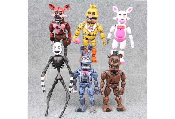 Genrc Action & Toy Figures 5Pcs Set 5 5'' 14Cm Fnaf Five Nights At Freddy'S  Figure Bonnie Foxy Freddy Fazbear Doll Led Light Pvc Actio - Action & Toy  Figures 5Pcs Set