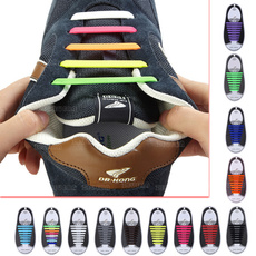 Lazy No Tie Elastic Silicone Shoelace Wash-free Shoe Laces for Sneakers Running Shoes Boots