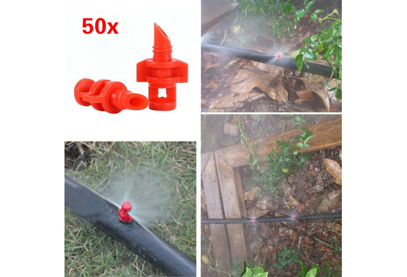 50pcs Micro Garden Lawn Water Spray Misting Nozzle Sprinkler Irrigation System 