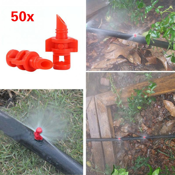 50Pcs Micro Garden Lawn Water Spray Misting Nozzle Sprinkler Irrigation System 
