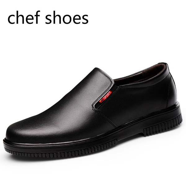 leather chef shoes