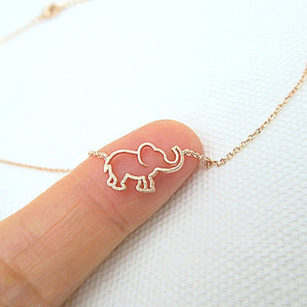 Tiny deals elephant necklace