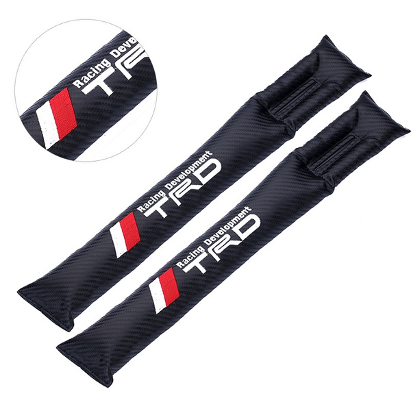 2PCS Car Modified Accessories TRD Car Seat Gap Pad Plug Seat Leak Cover Gap  Filler Soft Padding Spacer for Toyota TRD Racing Style