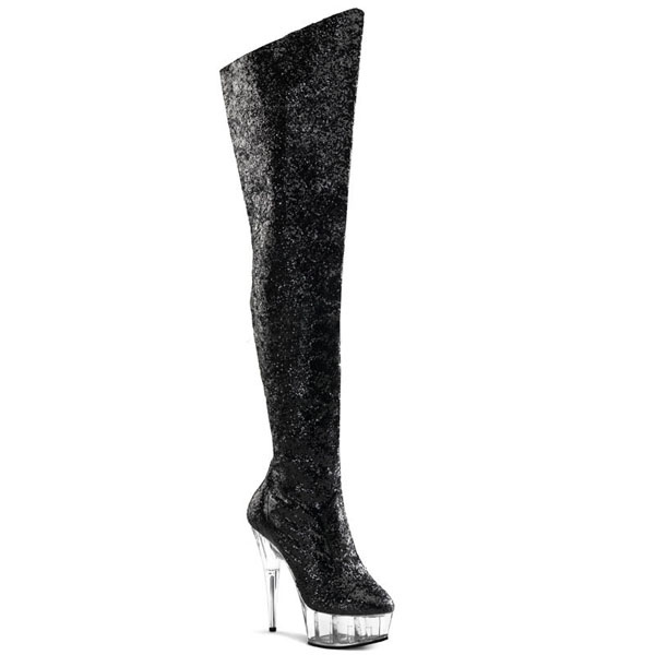 Women's Glitter Over-the-Knee High Heel Boot | Wish
