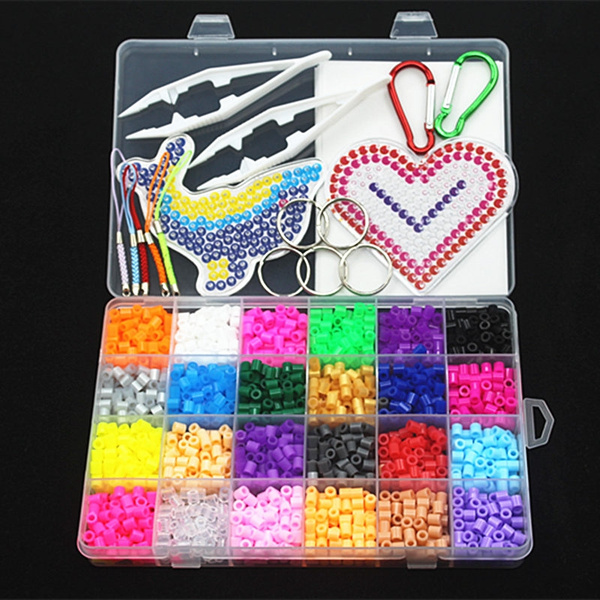 5mm 24 color perler beads kit,hama beads with templates