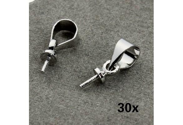 30pcs Stainless Steel Earring Hooks with Pendant Clasp