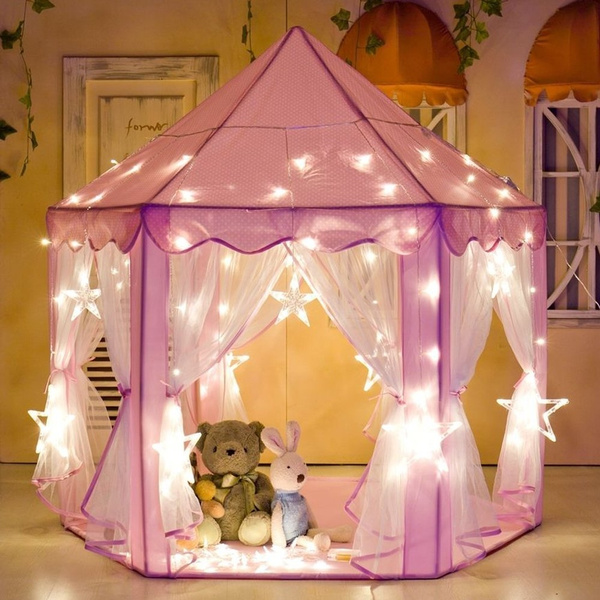Pink Princess Castle Play House Large Indoor/Outdoor Tents For Baby Girls Gift 