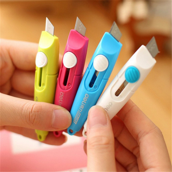 Mini Retractable Utility Knife Box Cutter Letter Opener