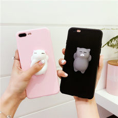 Squishy 3D Pinch Poke Silicone Cat Squishy TPU Case Cover for  Iphone5/5s/se 6/6s 6/6s Plus 7 7plus Samung galaxyS6/S6 EDGE/S7/S7 EDGE/S8/S8 PLUS/note4/5.HUAWEI mate9 P9.P8 LITE