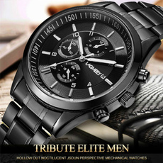 Sport Quartz Wristwatches Luxury Stainless Steel Waterproof Military Watches for Unisex