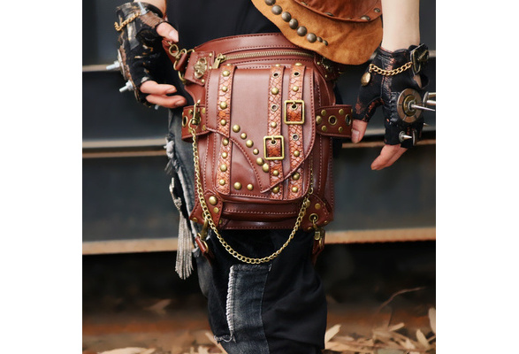 Steampunk Bag Steam Punk Retro Rock Gothic Goth Shoulder Waist Bags Packs  Victorian Style Cosplay Bag for Men Women