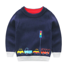 cottonsweater, Long Sleeve, Cars, Boys Fashion