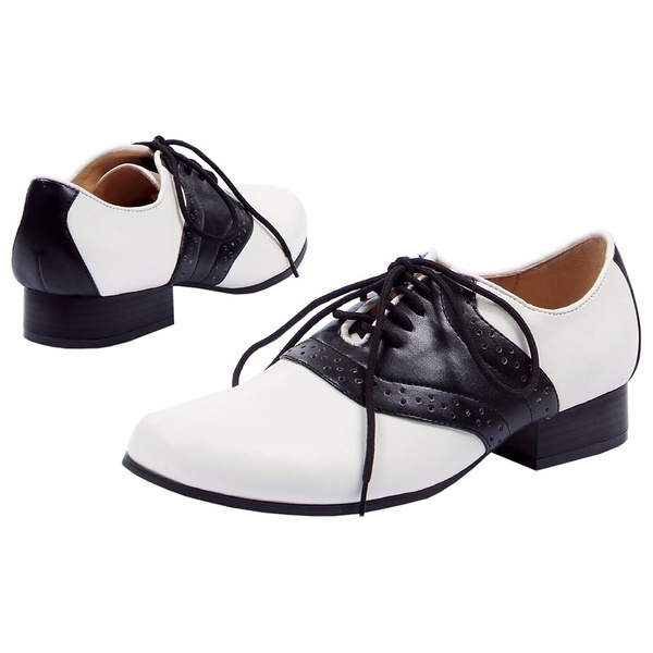 black and white saddle shoes