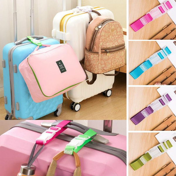 2 PCS Portable Adjustable Luggage Bag Hanger Buckle Travel Hang Belt | Wish