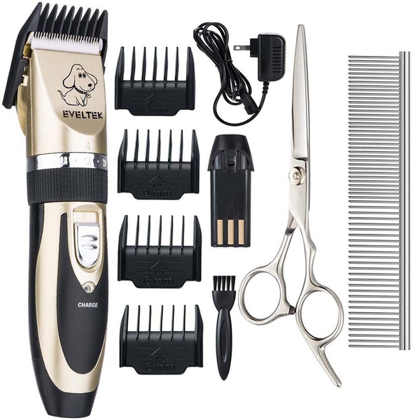 Tondeuse Pour Chien Chat Tondeuse Animaux Professionnelle Electrique Sans Fil Rechargeable Rasoir Toilettage Clippers Animaux Electrique Tondeuse Cheveux Rasoir Toilettage Clippers Kit De Toilettage Electrique Pour Chien Ou Chat Avec Des Ciseaux