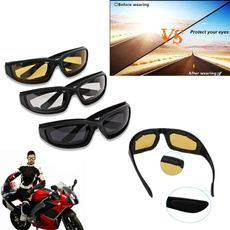 Motorcycle Sports Biker Riding Glasses Padded Smoke Wind Resistant Sunglasses Protective Gear Glasses 3 Colors Lens