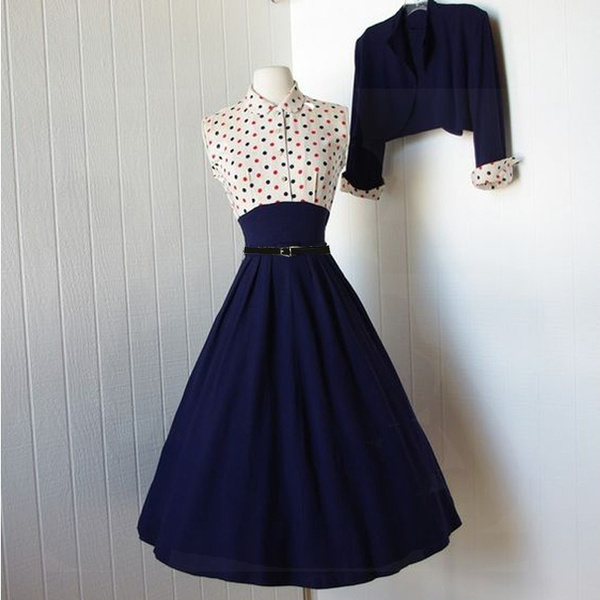 1940s shop blue dress